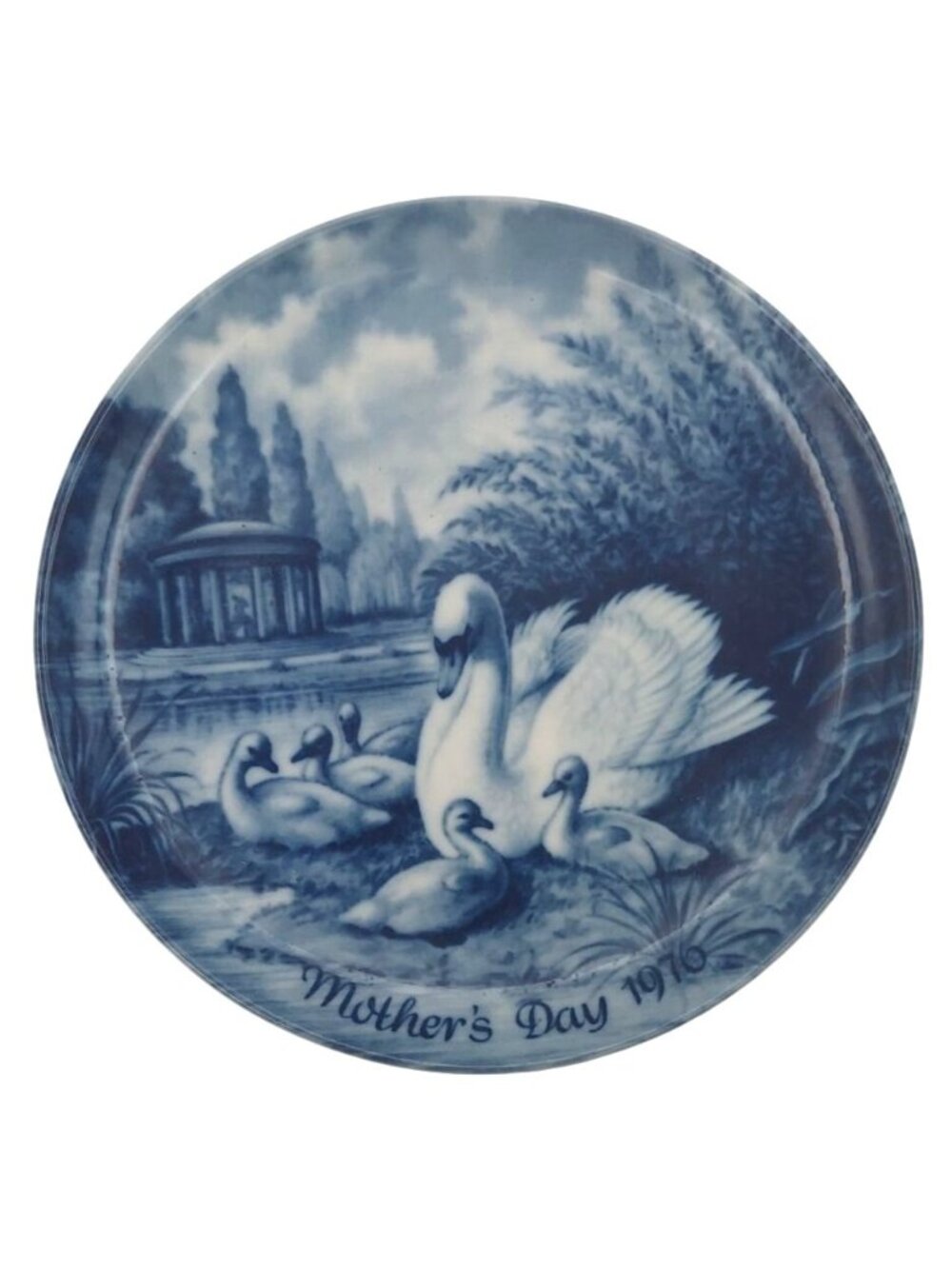 Kaiser Porcelain 1976 Mothers Day Collectors Plate Swan With Cygnets W Germany